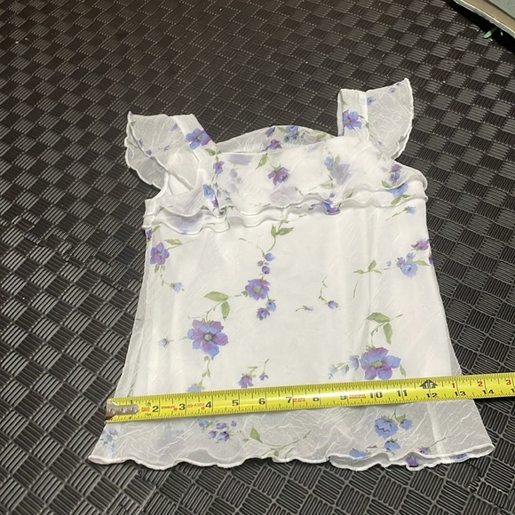 r n kidz white two piece with purple floral design. skirt and top set - Picture 9 of 11